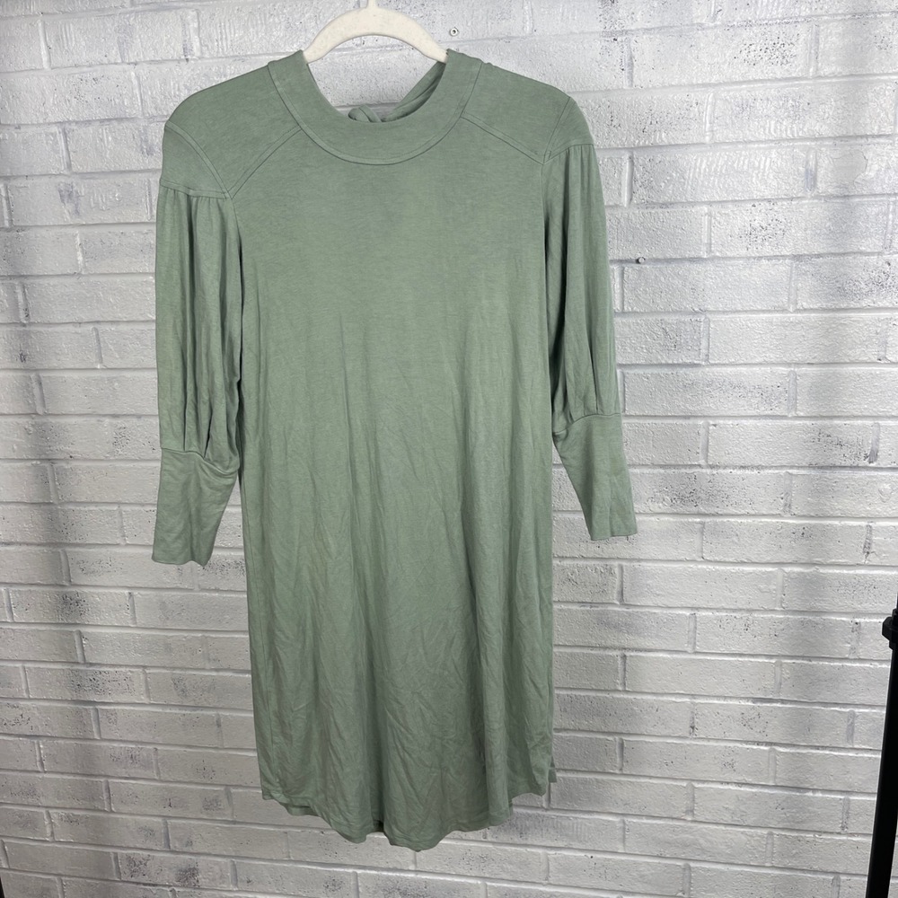 Kiya Tomlin Green‎ Keyhole Back T-Shirt Dress Womens XS Minimalist Quiet Luxury